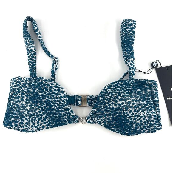 Blackbough Snow Leopard Jacquard Giana Ruched Cheeky Bikini  SET Size S - Picture 4 of 11